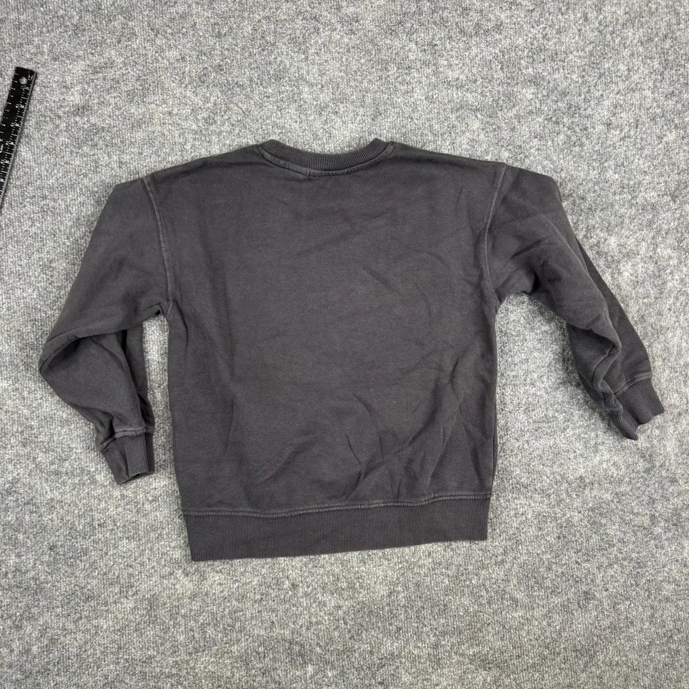 Rolling Stones Sweatshirt Youth Size L Black Graphic Rock N Roll Band Crewneck